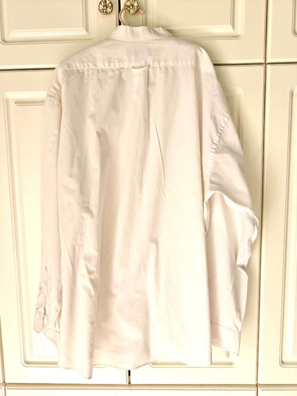 King Size White Men's Dress Shirt, Size 2XLT (37/38) - Picture 2 of 2